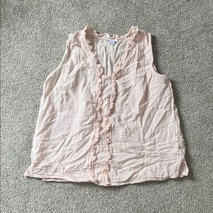 Liz Claiborne Light Pink Ruffle Top